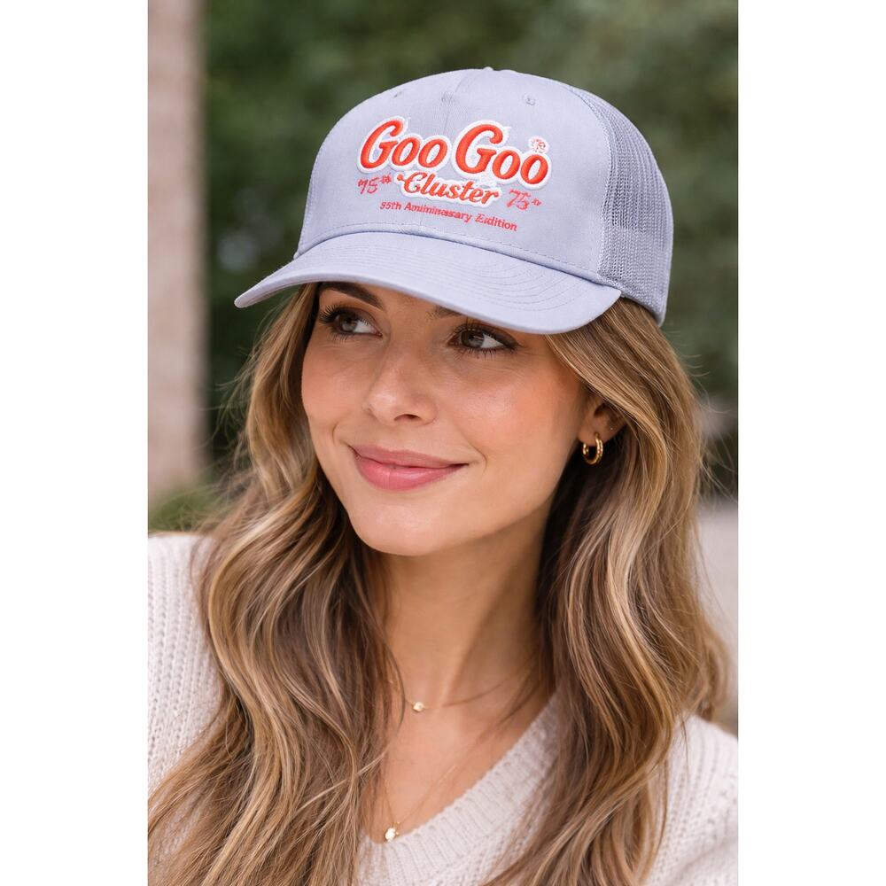 Vtg GOO GOO CLUSTER Cap Hat 75th Anniversary Edition Mesh Back Snapback Truckers